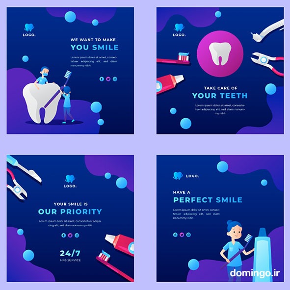 21 ایده خلاقانه طراحی پست اینستاگرام برای پیج کلینیک دندانپزشکی و دندانپزشکان